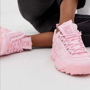 Fila dusty pink disruptor II premium sneakers